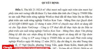 Kon Tum: Một công ty tự nguyện trả lại hàng nghìn m2 đất