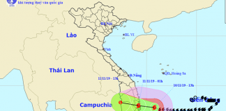 Bão số 6 giật cấp 13 cách bờ biển Bình Định-Khánh Hòa khoảng 170km