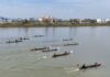 Độc đáo giải đua thuyền độc mộc trên sông chảy ngược về tây