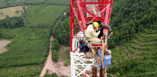 Tuyến 500kV mạch 3 kéo điện ra Bắc: Đánh đu giữa trời, ăn trên đỉnh cột giữa hè đổ lửa